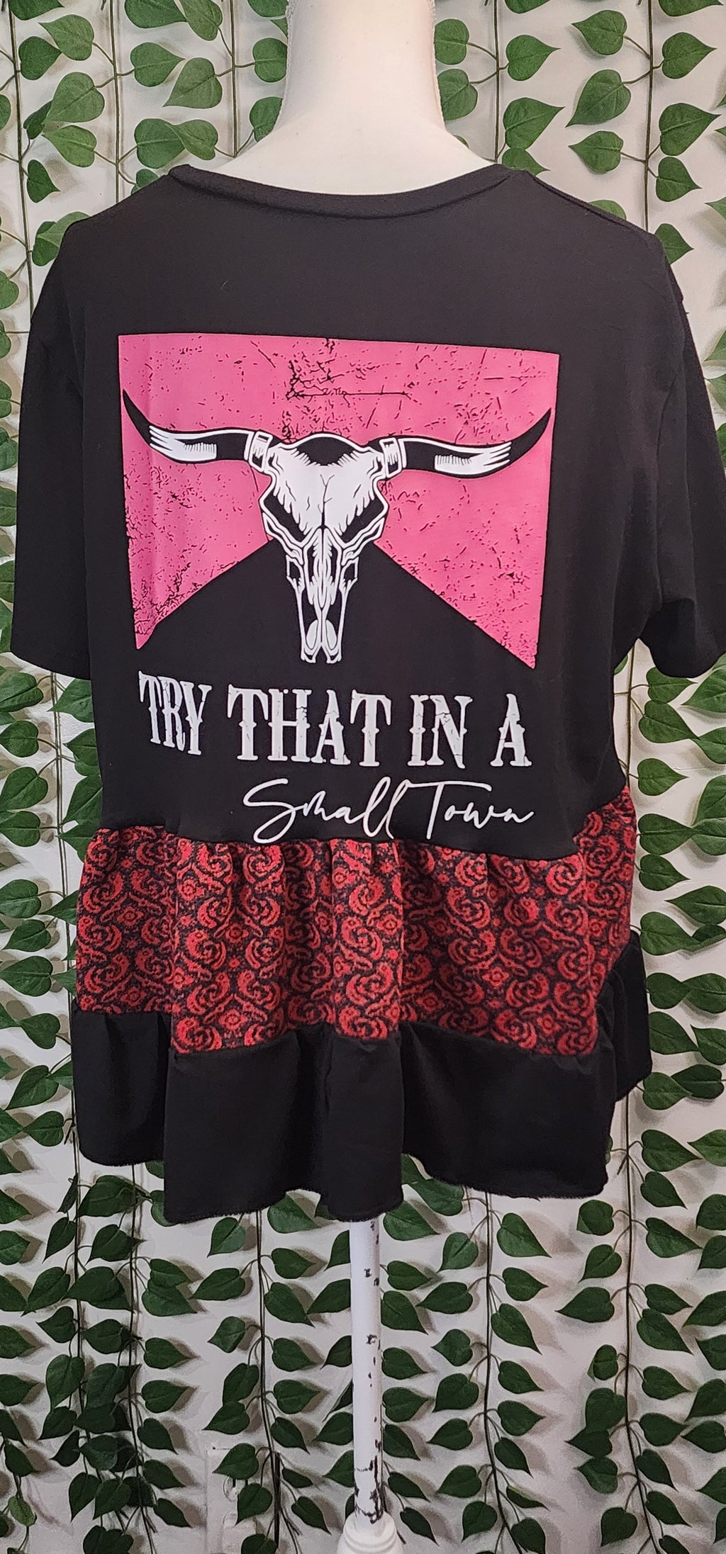 Try that in a small town upcycled shirt