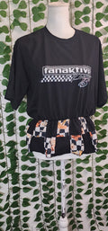 Fanaktive floral/checker Patchwork with elastic waist
