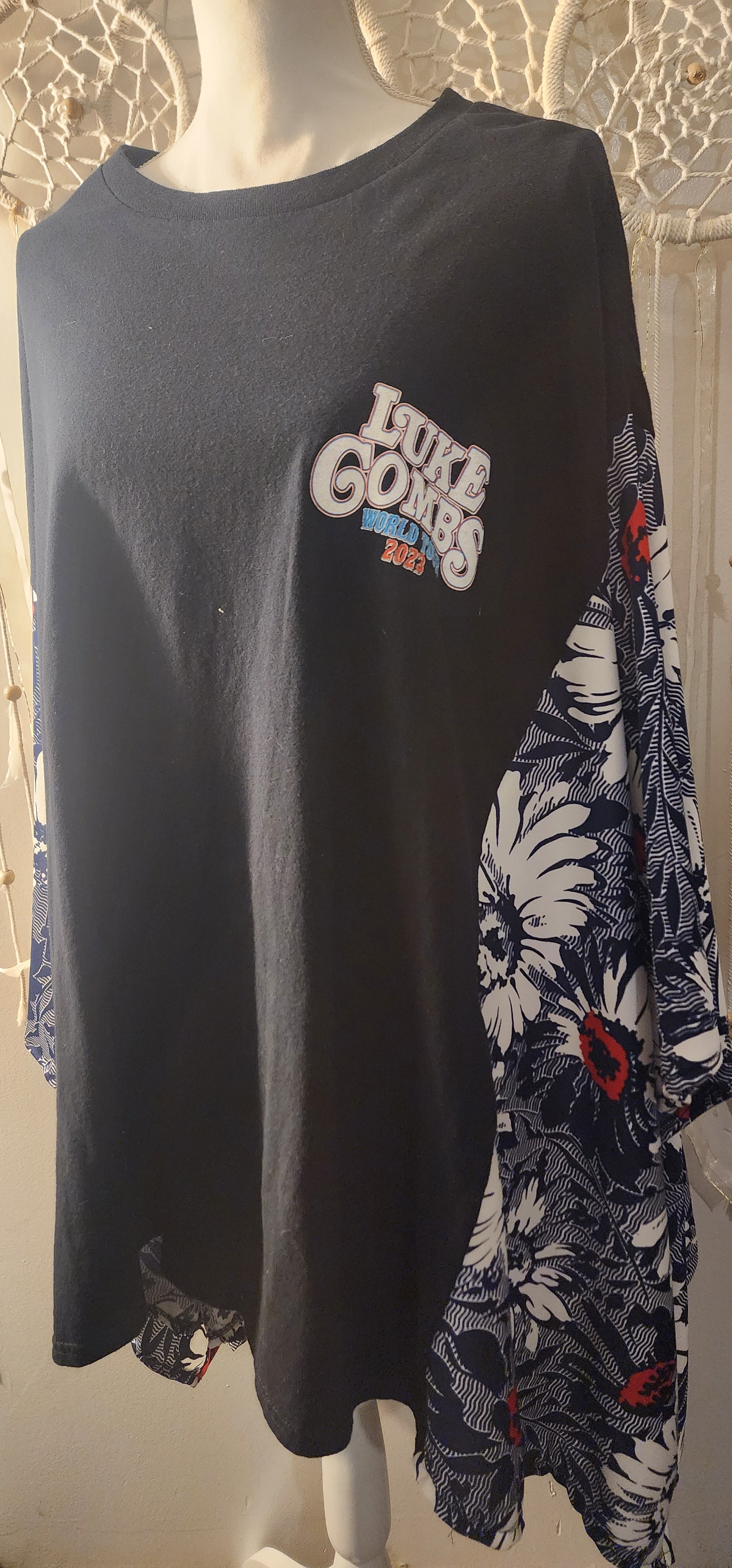 Luke Combs Long Sleeve Poncho Shirt (5XL and under)