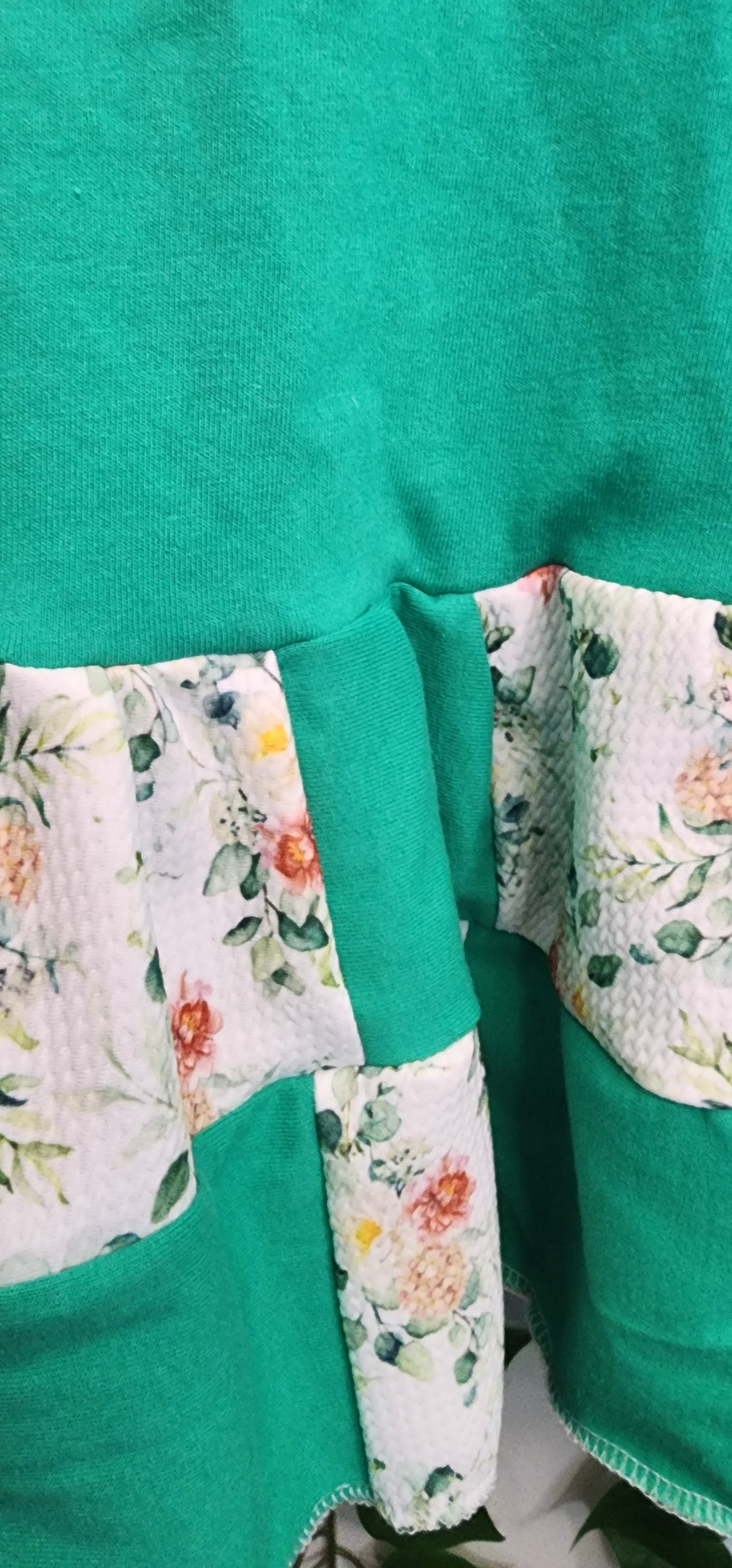 Green and soft floral patchwork carhartt