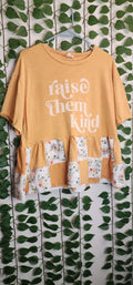 Raise them kind patchwork shirt