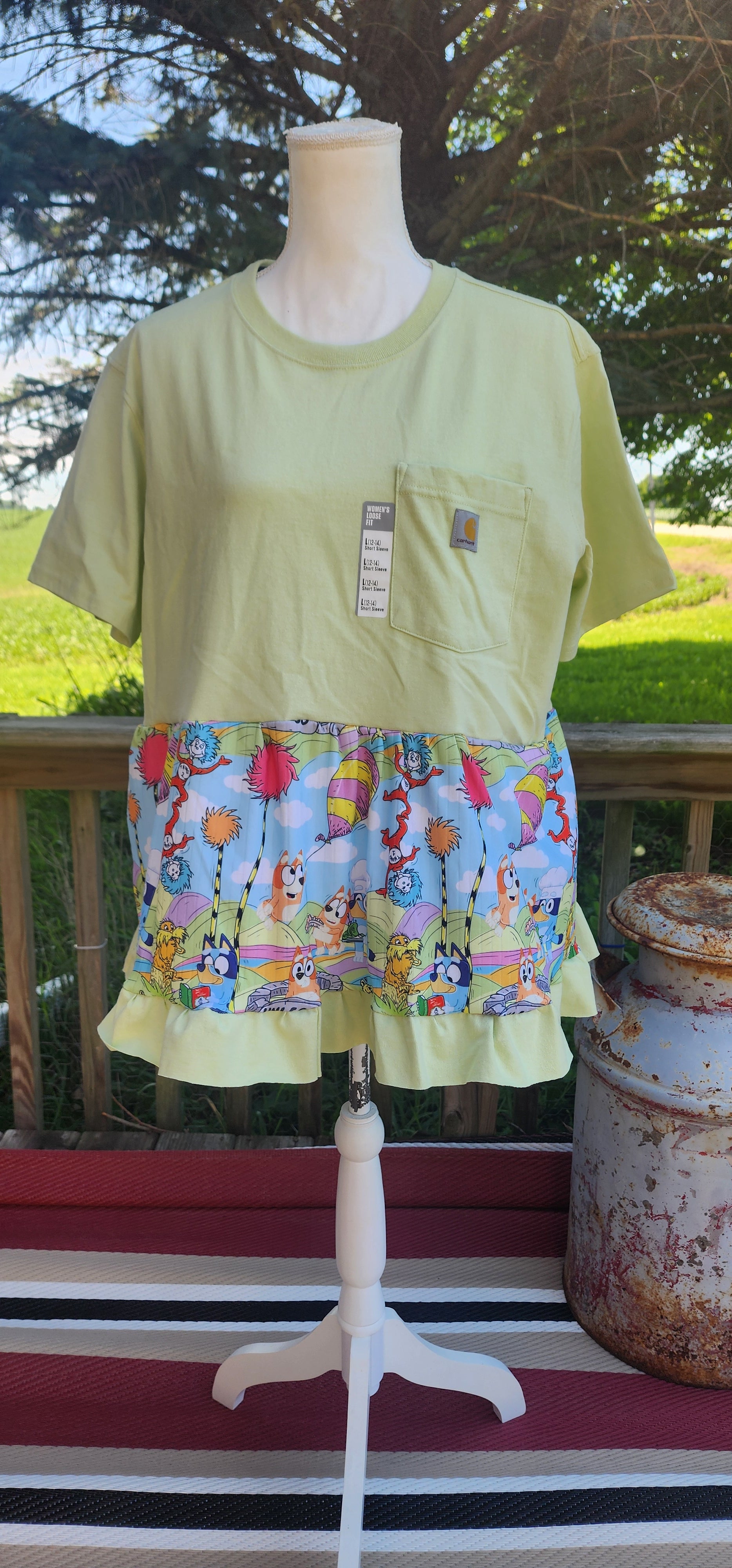 Bluey Carhartt Upcycle Ruffle Bottom