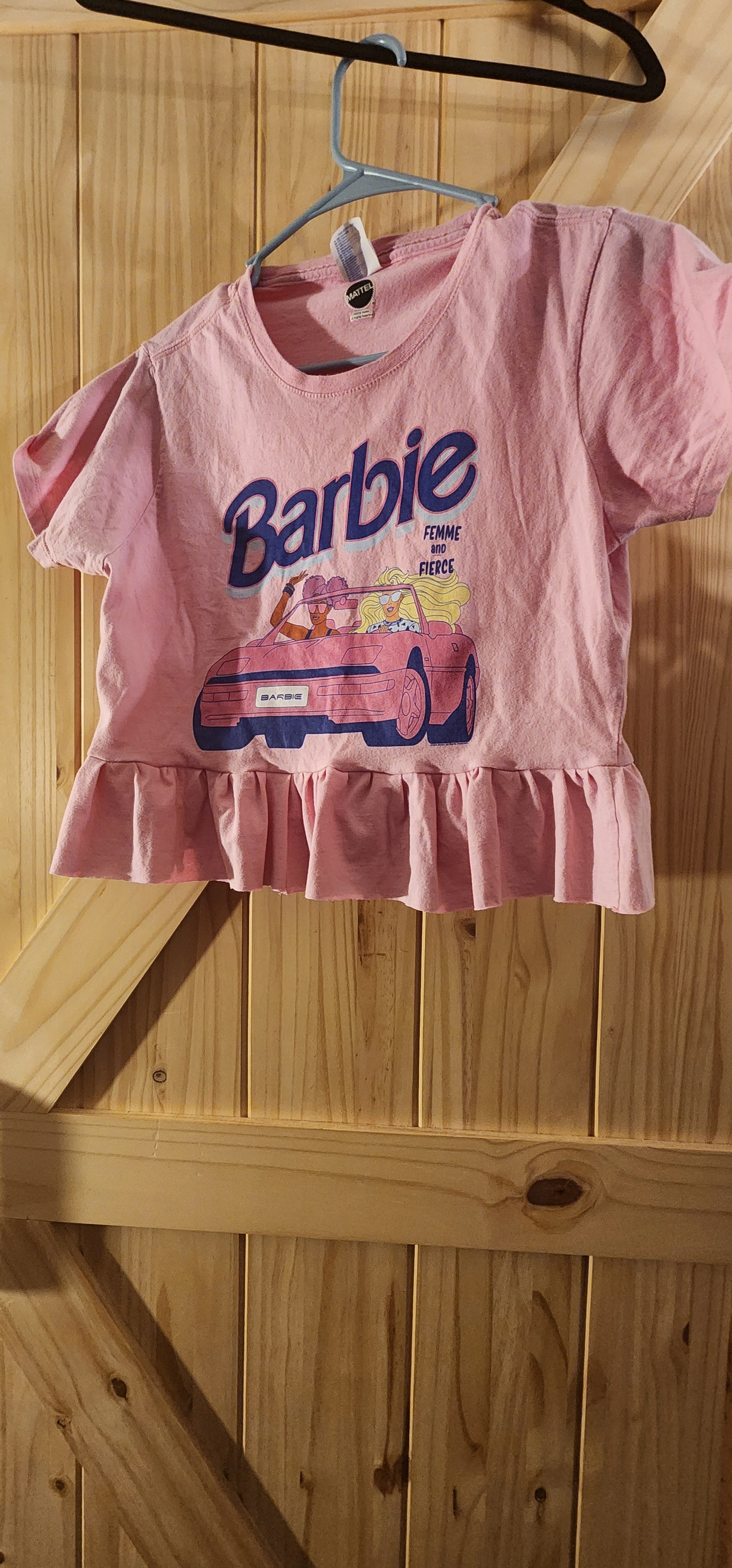 Barbie Ruffle bottom shirt