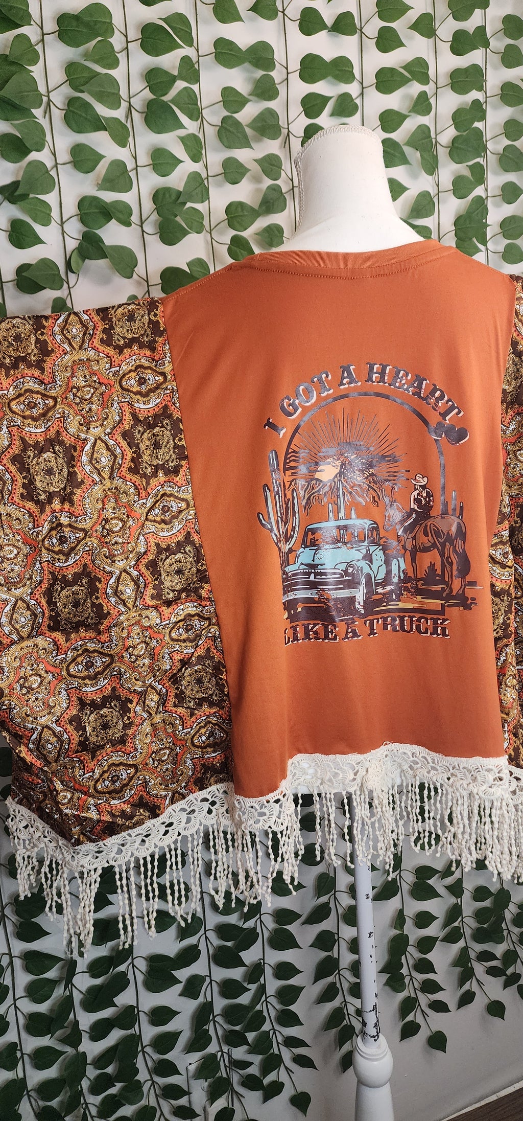 Heart like a truck Upcycled Top